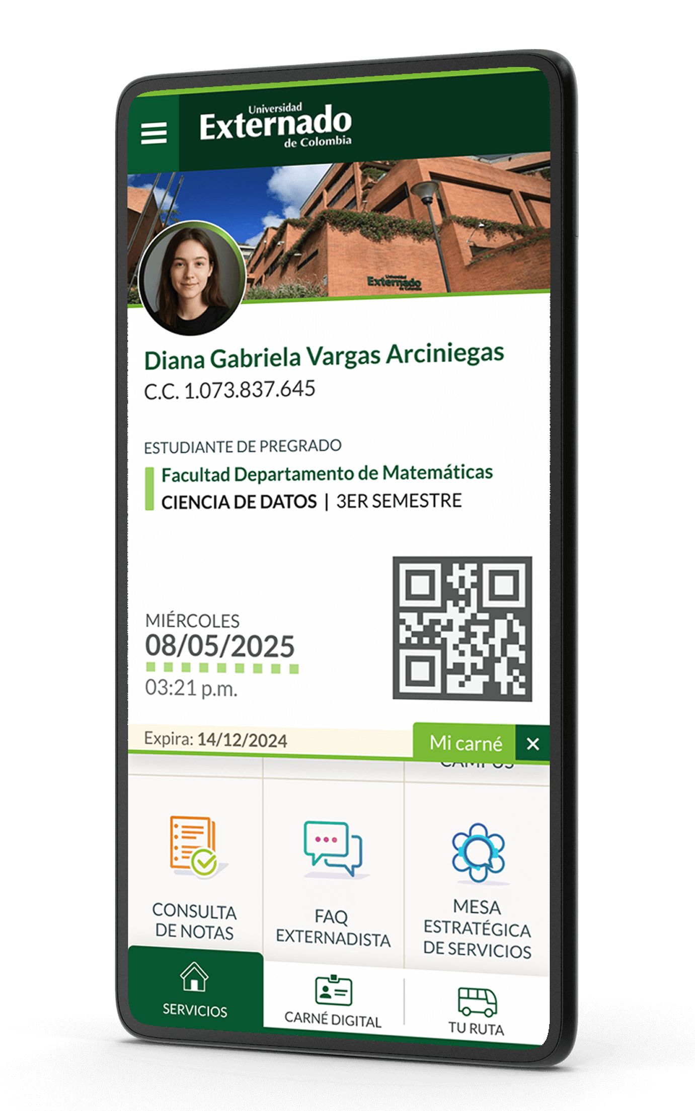 Imagenes del proyecto APP UNIVERSIDAD EXTERNADO DE COLOMBIA