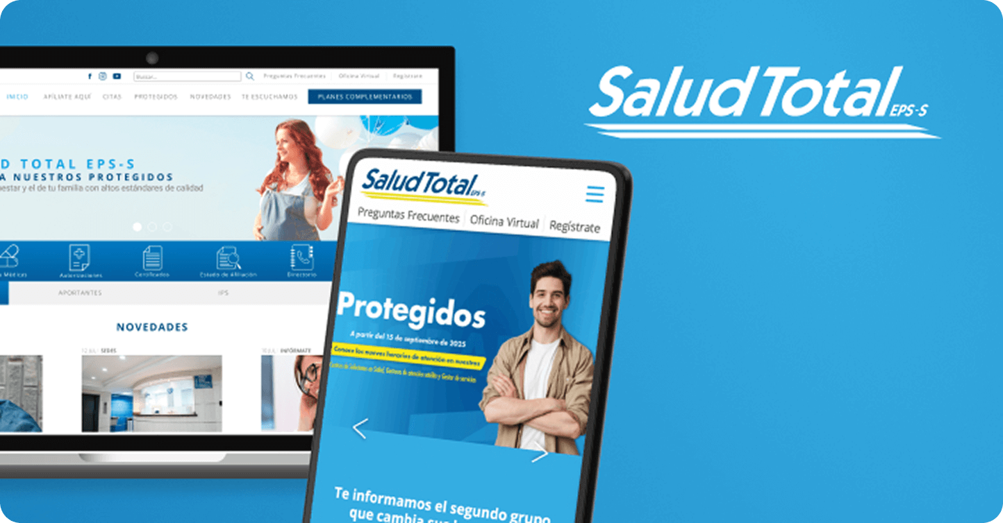 Portal web de afiliados Salud Total    